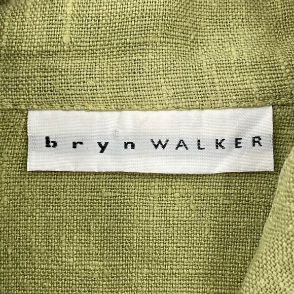 Bryn Walker Danuta Jacket 100% Linen Oversized Women Medium Green Lagenlook - Picture 4 of 7